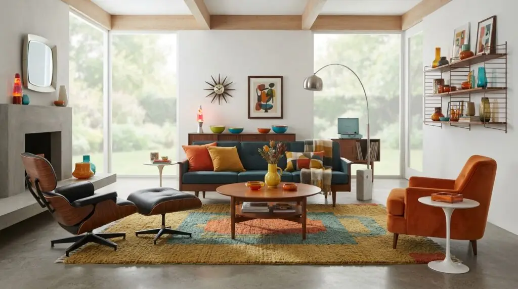 retro woonaccessoires combineren met modern interieur